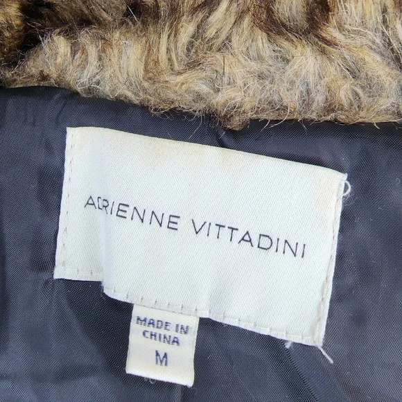 Adrienne Vittadini Womens Quilted Puffer Faux Fur Trimmed Vest Size Medium Black - Picture 12 of 16